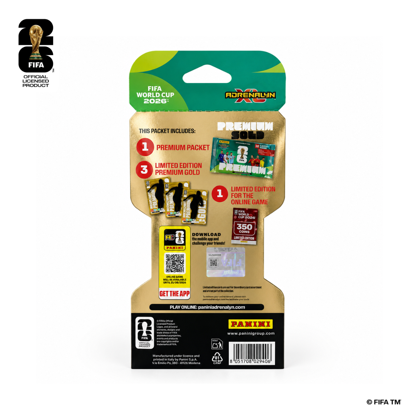 Panini FIFA World Cup 2026 Collection Premium Gold Booster