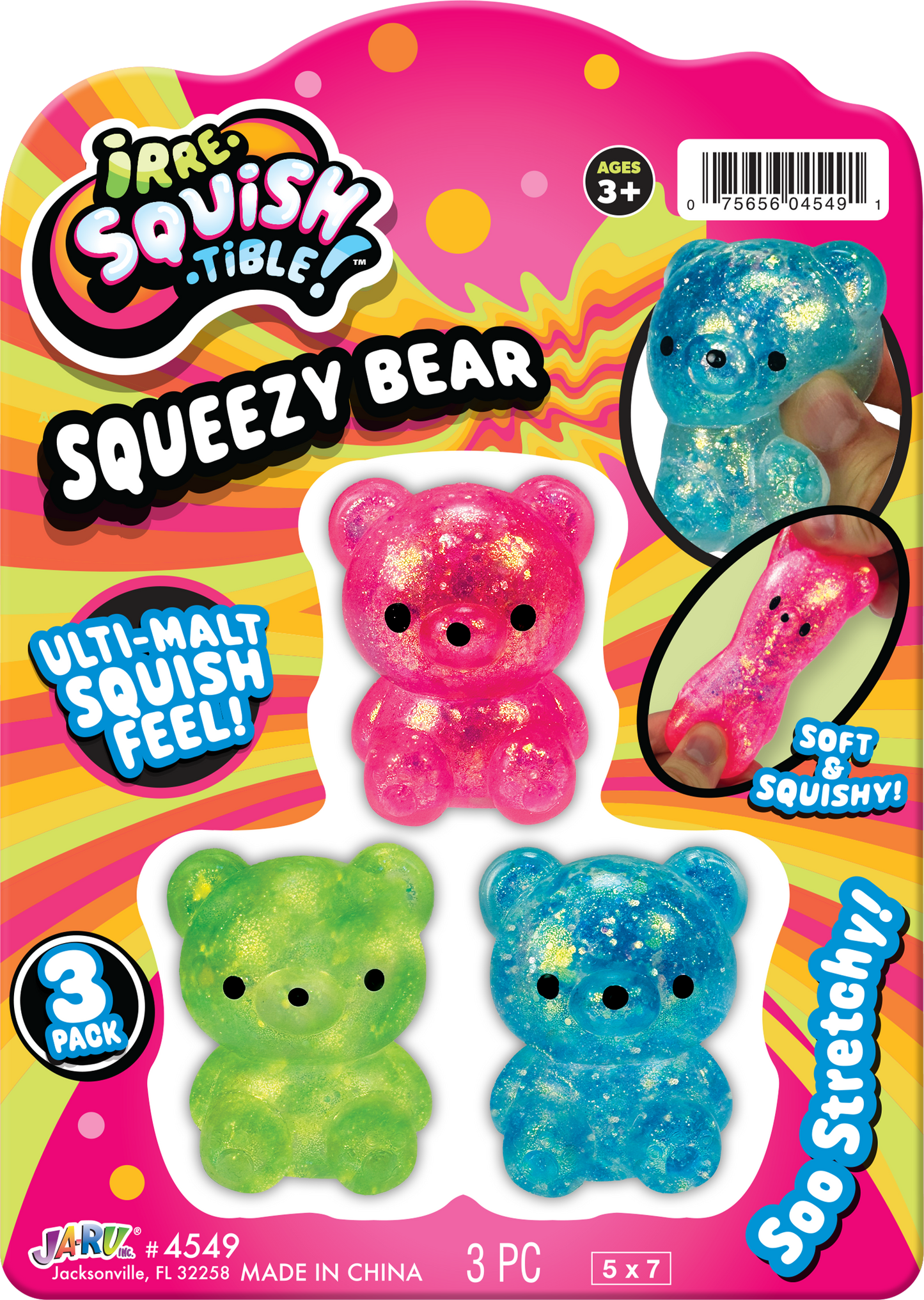 IRE SQUEEZY BEAR 3PK
