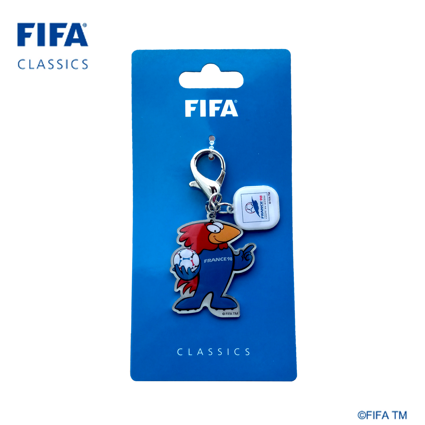 Mascot keychain with Poster Sticker|France - 1998 | FFC-KC-0007-1998
