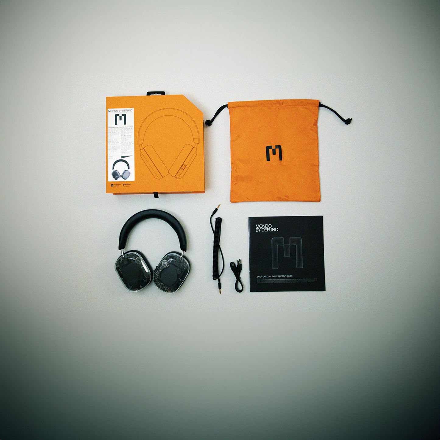 Mondo by Defunc Headphone - Over-Ear - Transparent