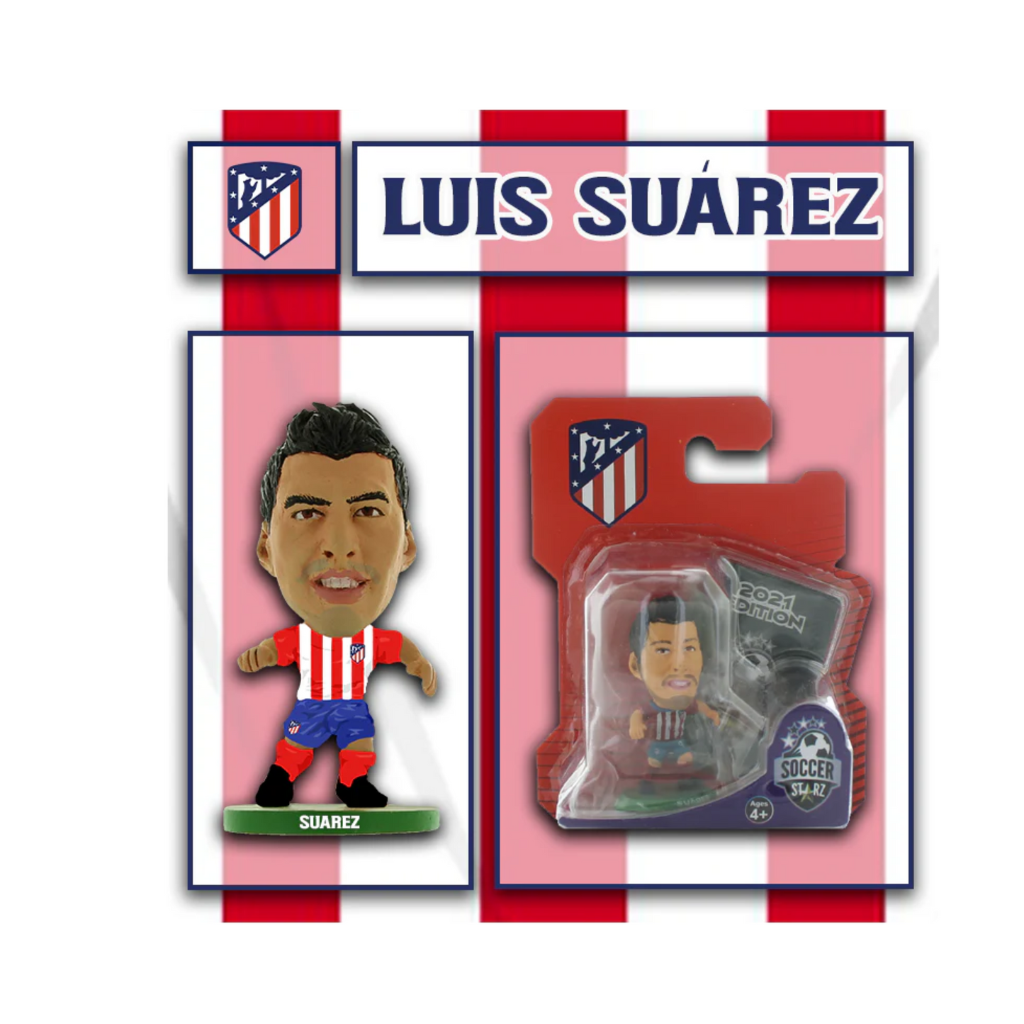 Soccerstarz - Atletico Madrid Luis Suarez - Home Kit (Classic) /Figures