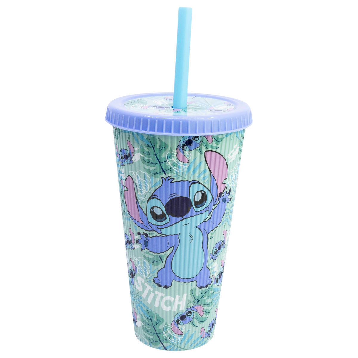 STOR YOUNG ADULT GROOVED PP STRAW TUMBLER 790 ML STITCH ALOHA