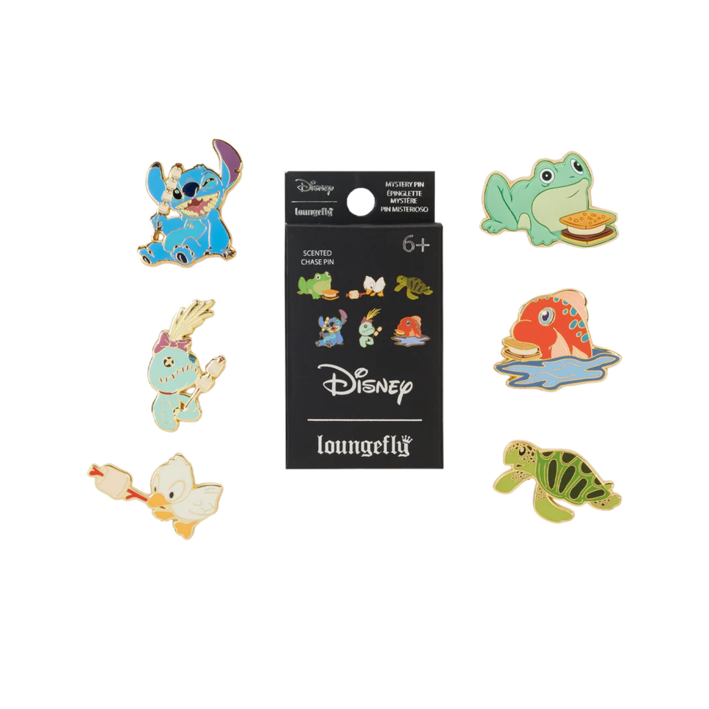 Loungefly! Blind Box Pin: Disney Lilo and Stitch Camping Cuties Mystery Box Pins