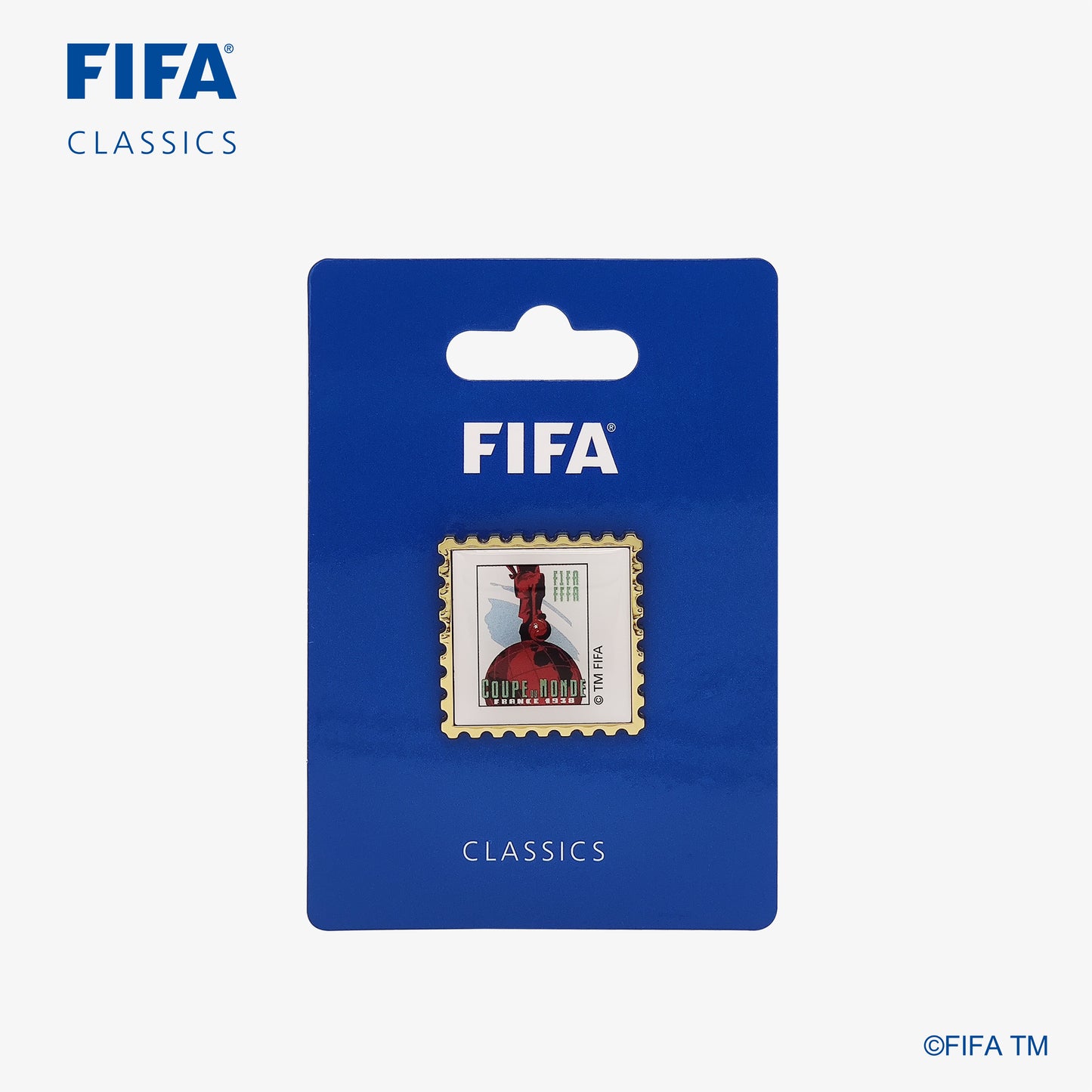 Historical Pin with FIFA classic blue package