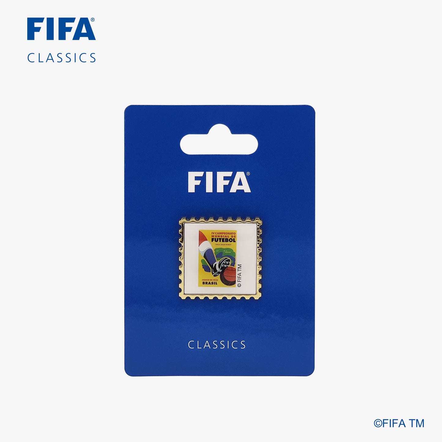 Historical Pin with FIFA classic blue package