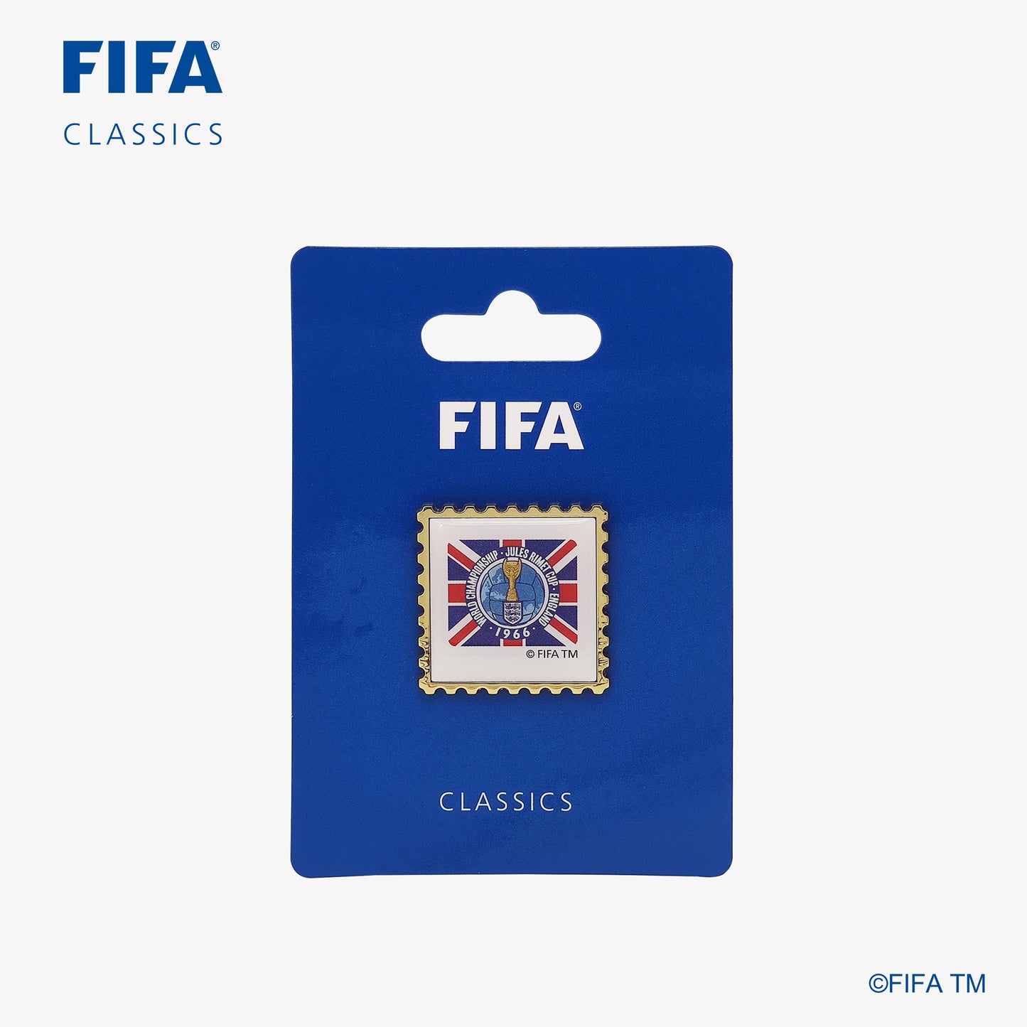 Historical Pin with FIFA classic blue package
