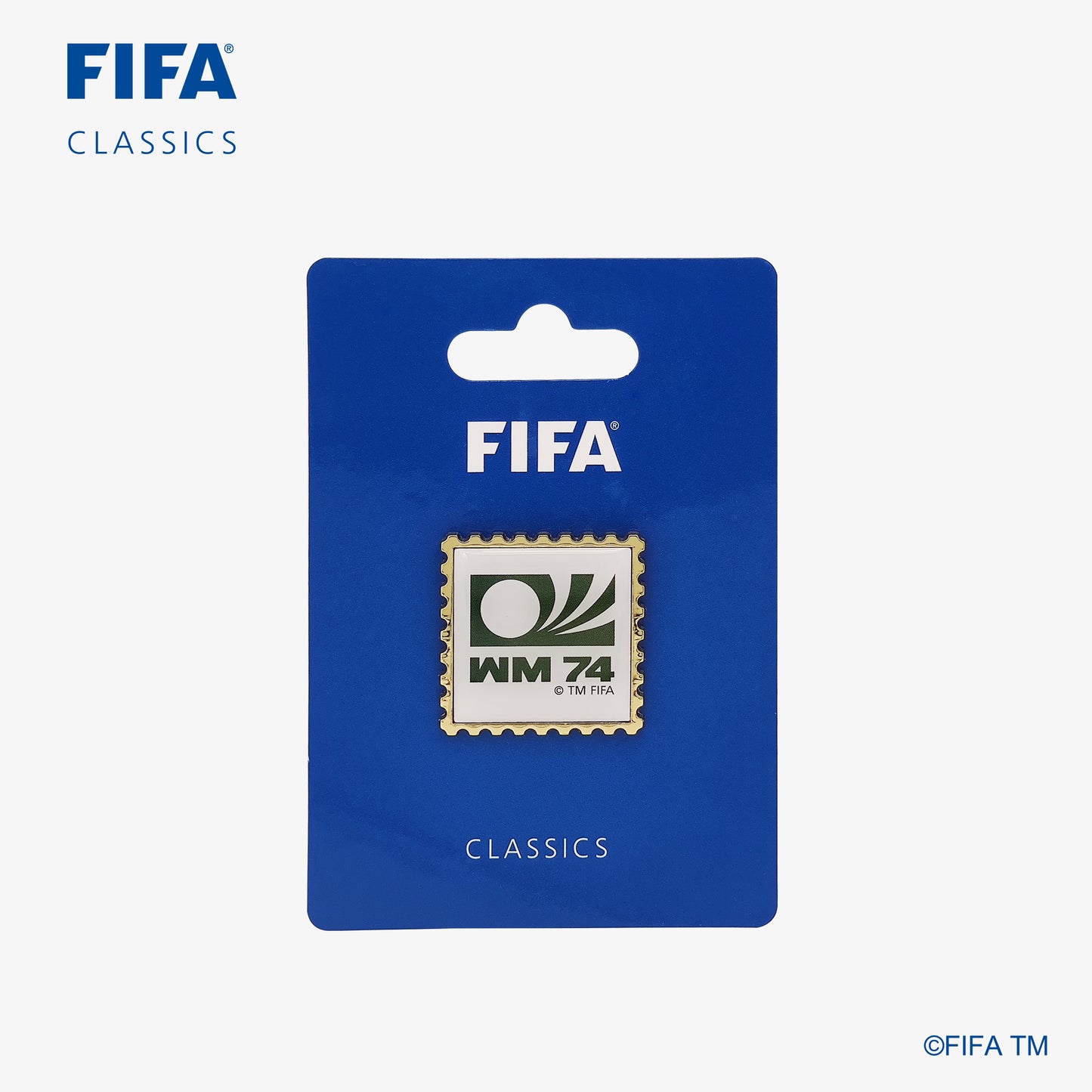 Historical Pin with FIFA classic blue package