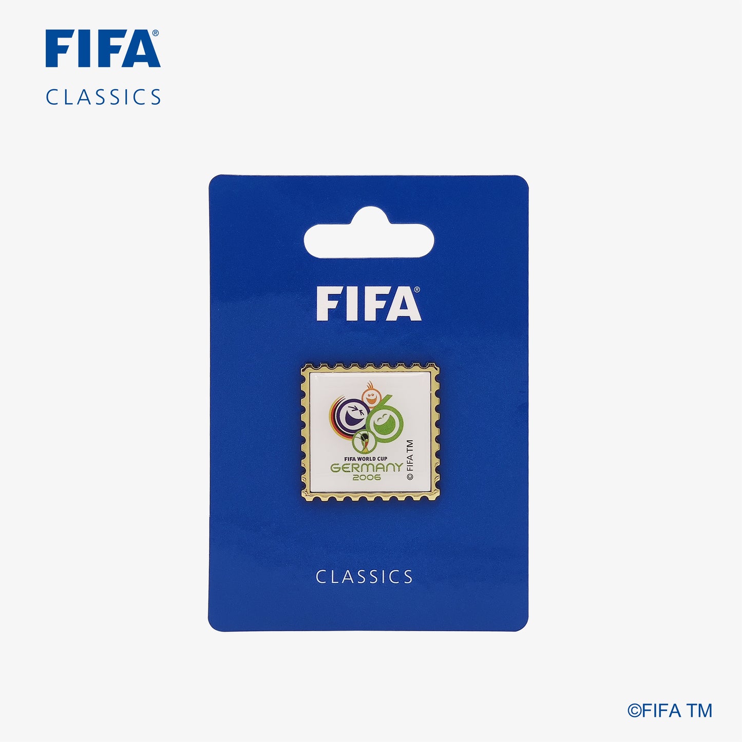 Historical Pin with FIFA classic blue package