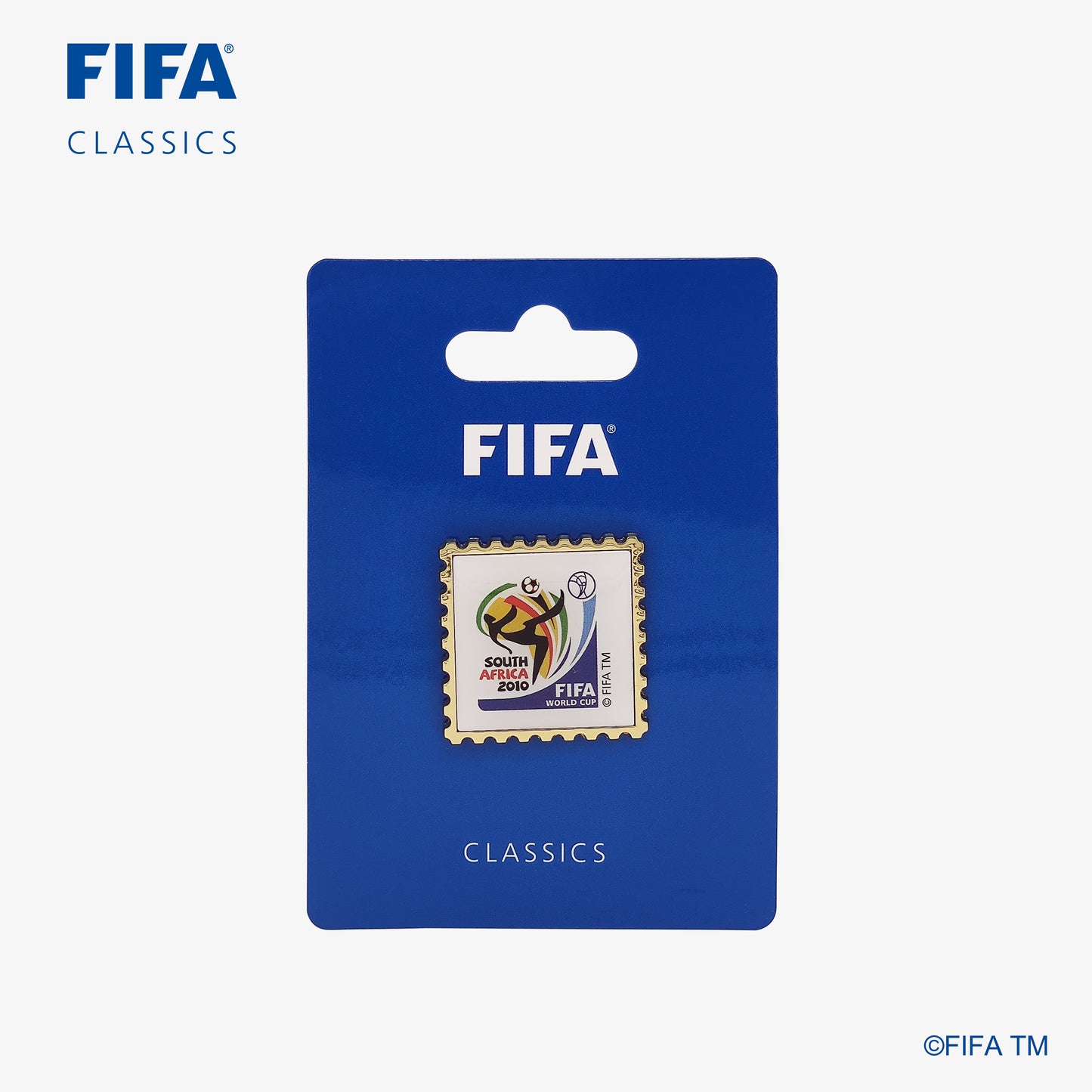 Historical Pin with FIFA classic blue package