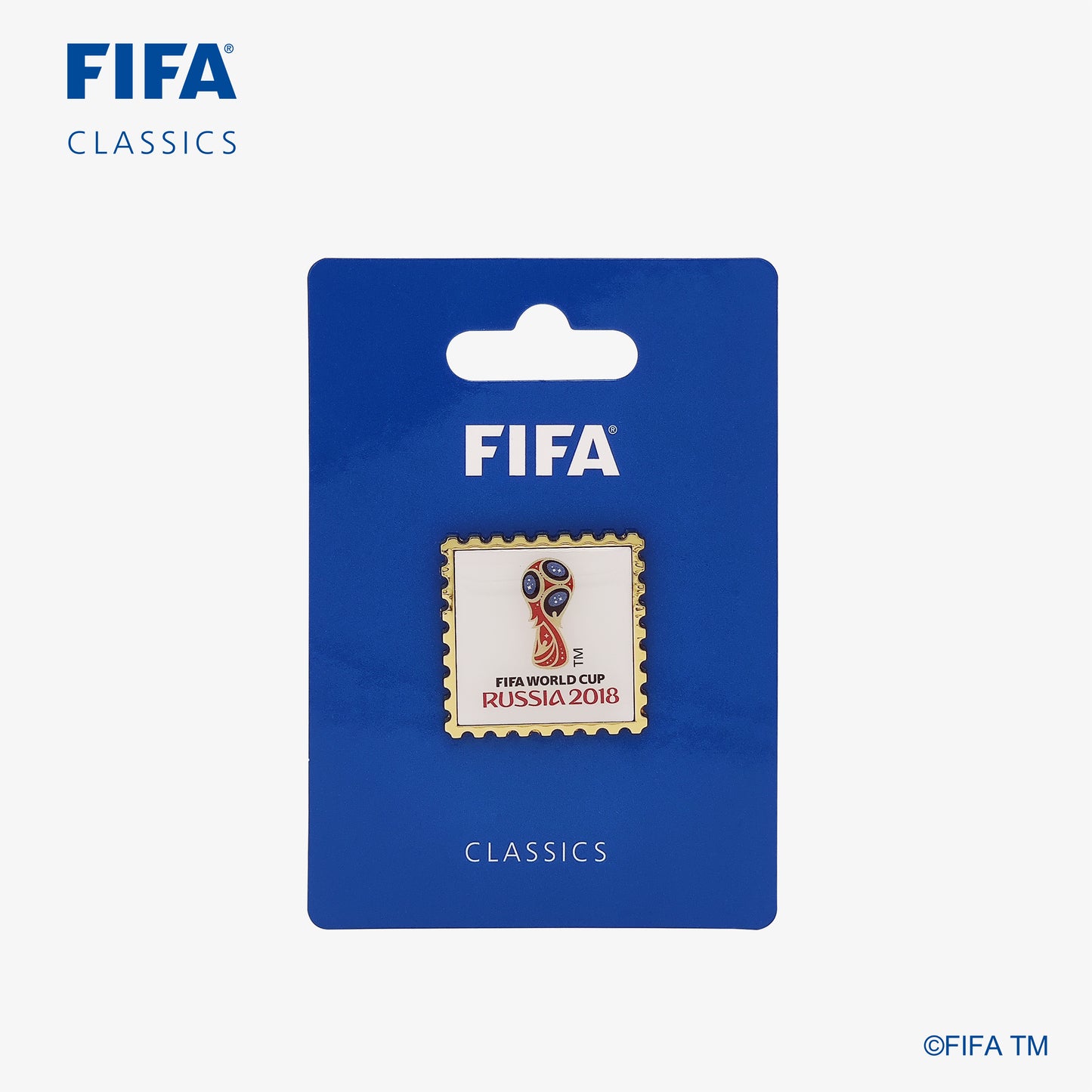 Historical Pin with FIFA classic blue package
