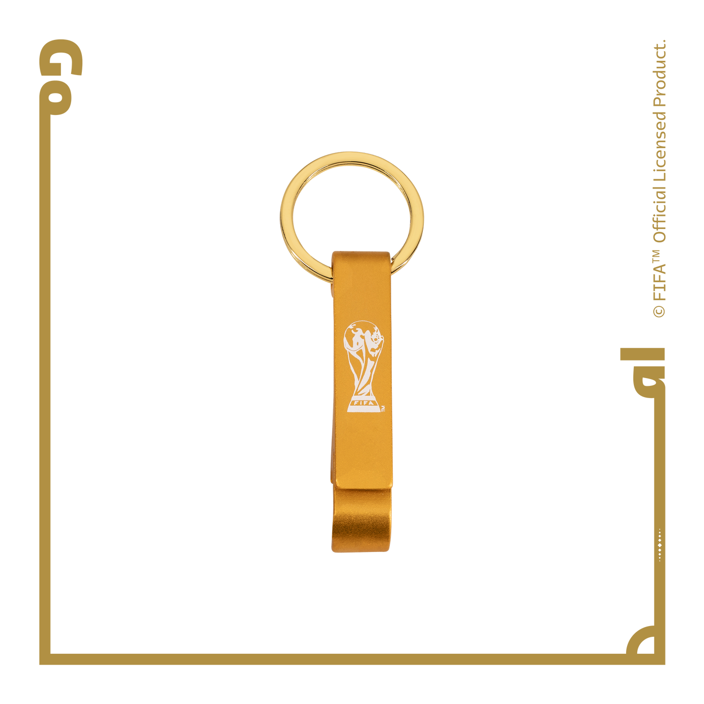 2D Trophy Keychain with Bottle Opener