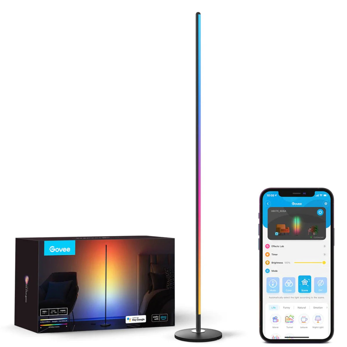 Govee RGBICW Smart Corner Floor Lamp