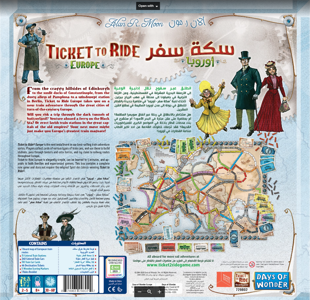 Ticket to Ride: Europe