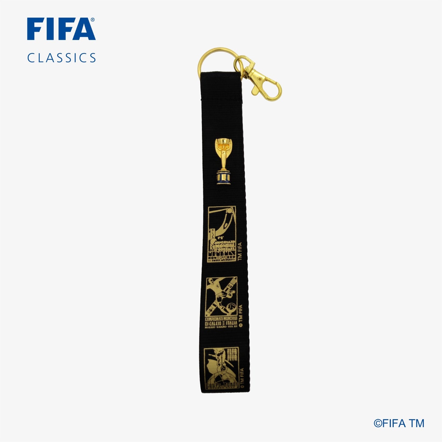 Trophy keychain w/ emblem keychain black