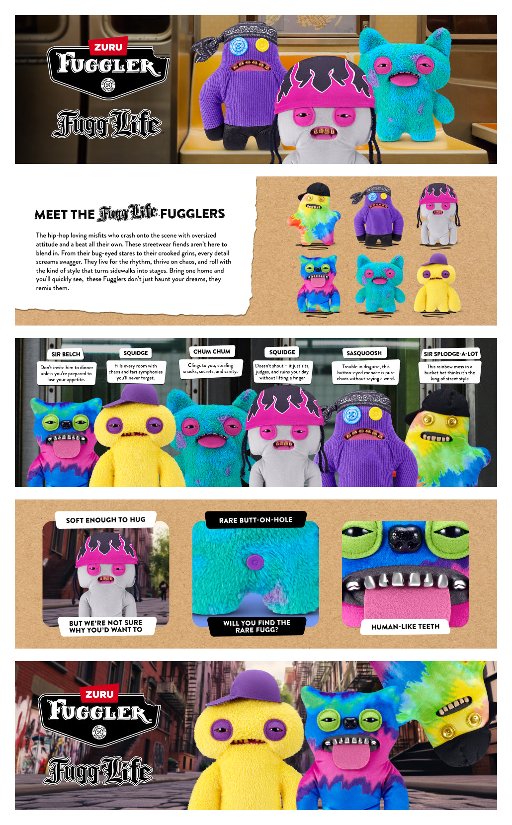 Fuggler Fugg Life Plush Toy 1pc