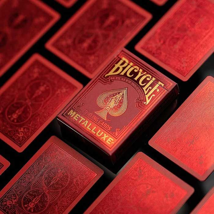 Playing Cards: Bicycle - Metalluxe Red
