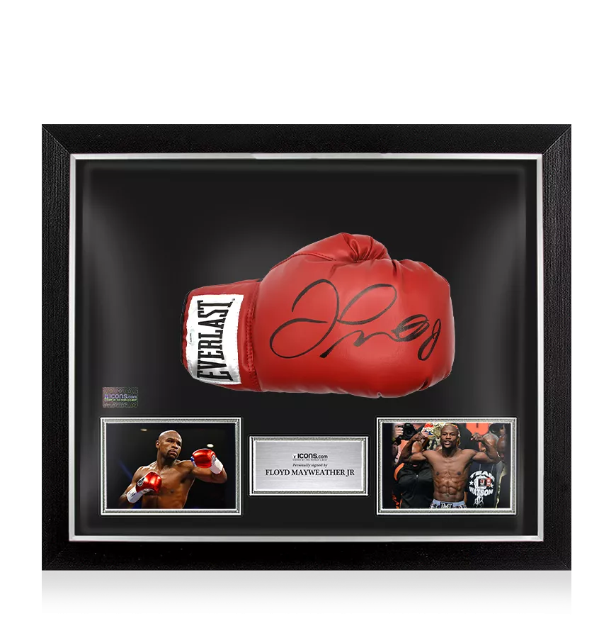 Floyd Mayweather Jr. Signed Everlast Red Boxing Glove