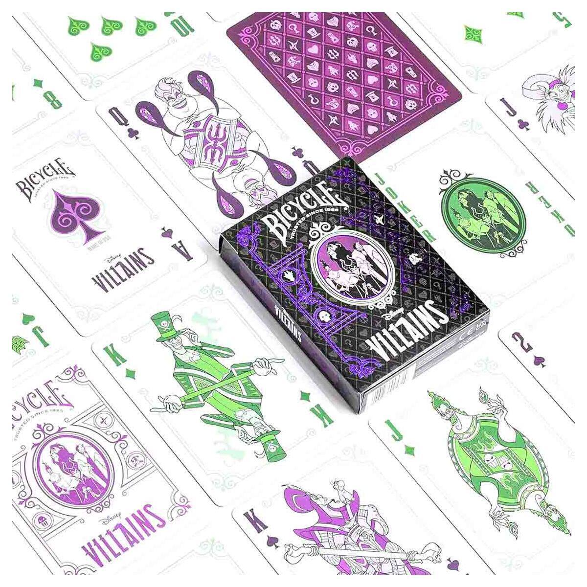 Playing Cards: Bicycle Disney - Villains Mixed Green / Purple