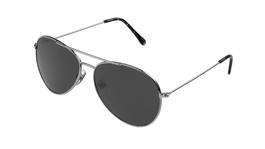 Sunglasses- Shiny gunmetal frame, Aviator shape frame