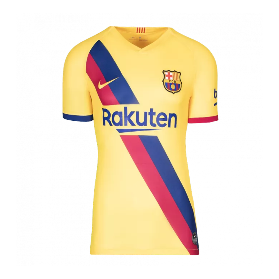 Lionel Messi Official FC Barcelona Back Signed and Framed 2019 20 Away Q Live