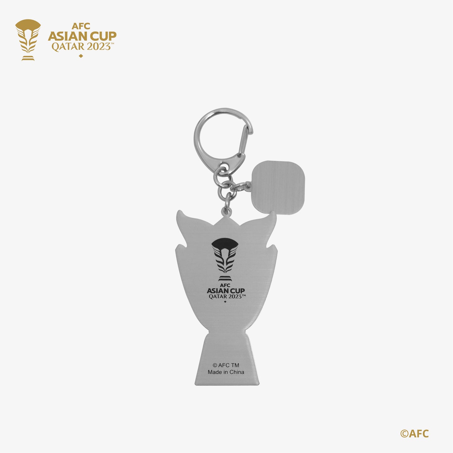AFC Asian Cup 2D Trophy Keychain with Country Flag - Qatar