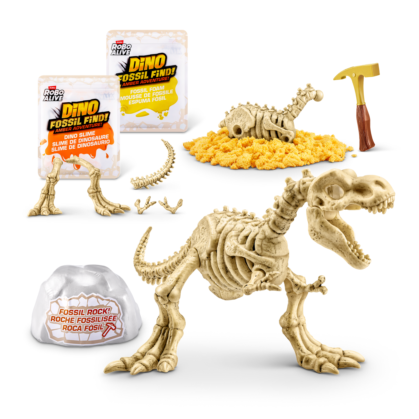 Robo Alive Fossil Find Amber Adventure (Triceratops) Surprise Toy 1pc