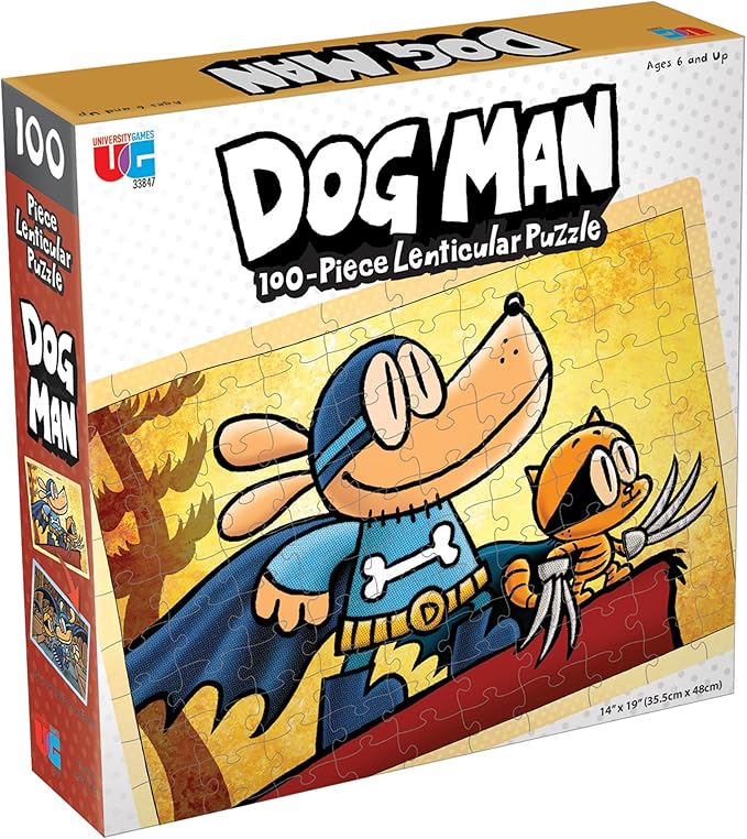 Dogman Adventures Lenticular 100 Puzzle