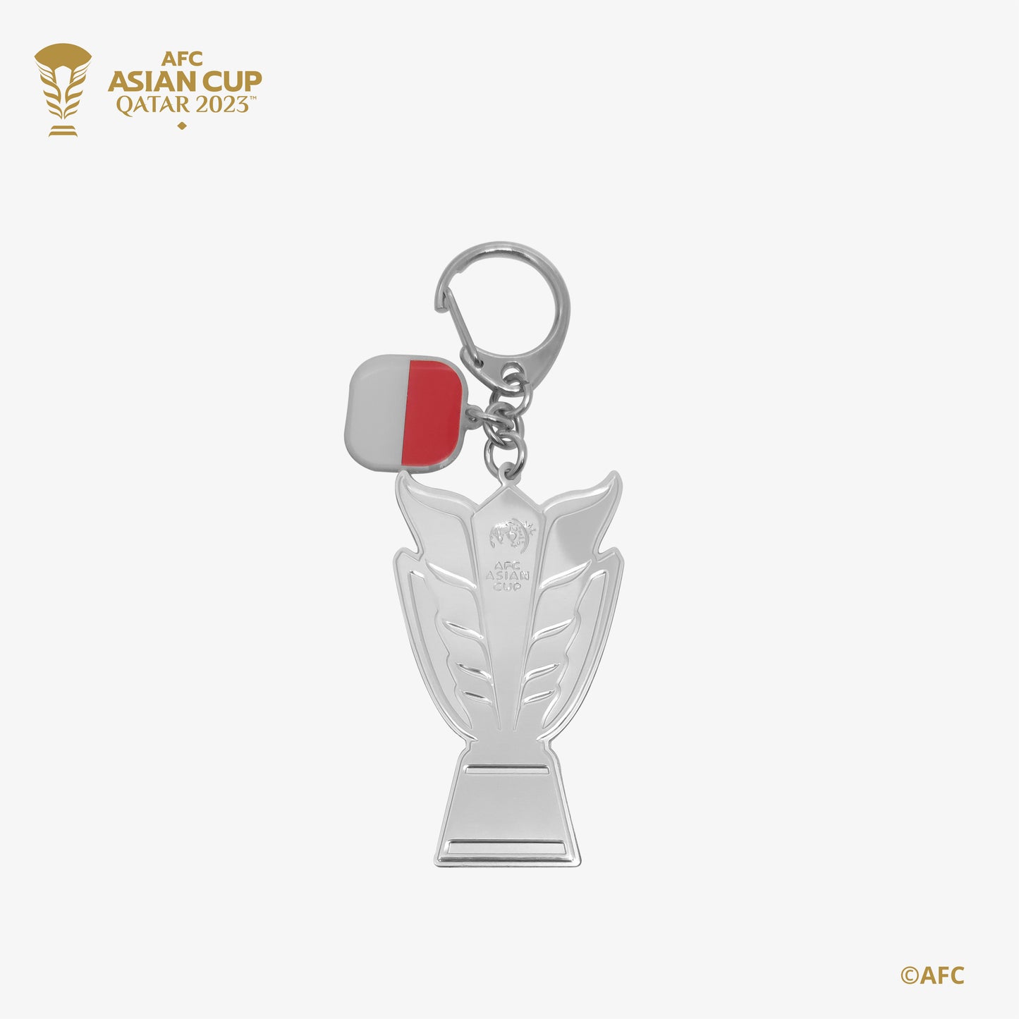 AFC Asian Cup  2D Trophy Keychain with Country Flag - Indonesia