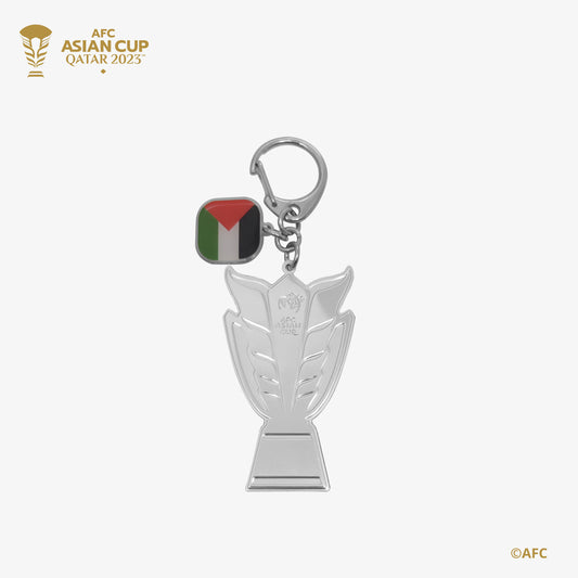 AFC Asian Cup 2D Trophy Keychain with Country Flag - Palestine