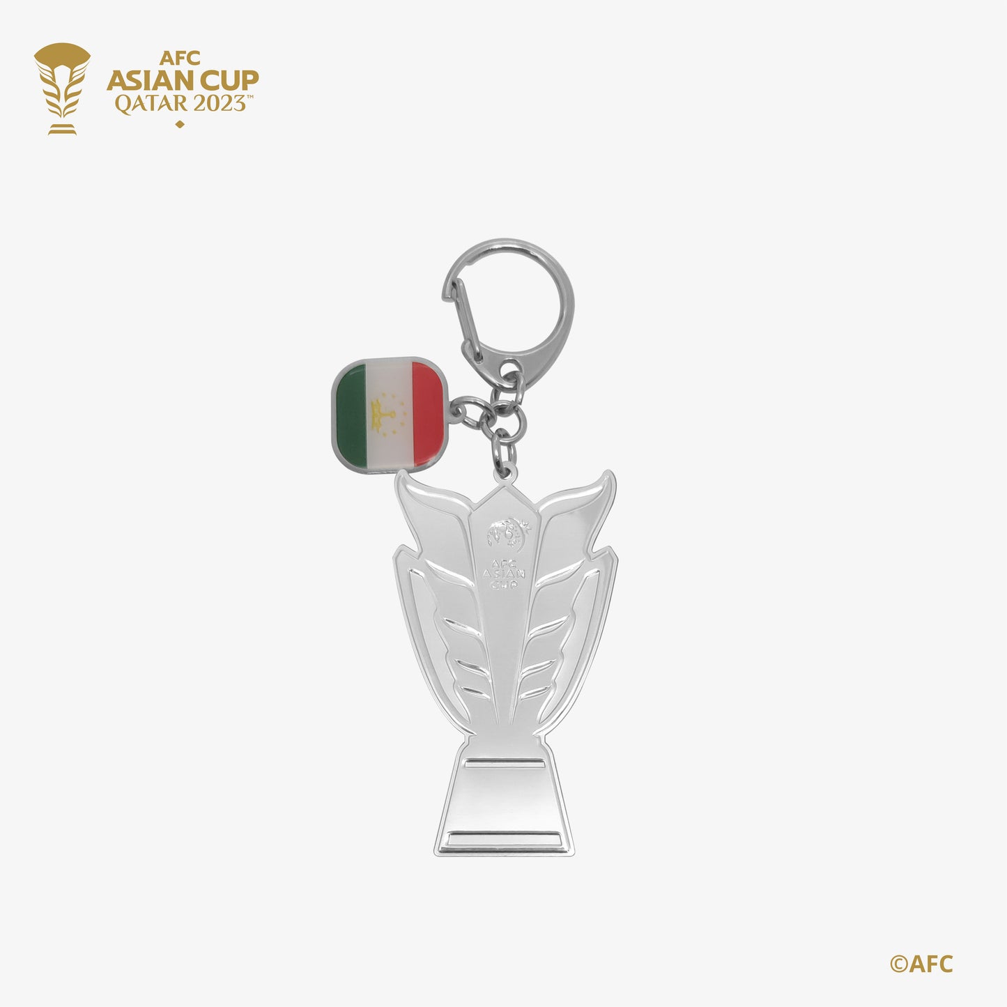 2D Trophy Keychain with Country Flag - Tajikistan