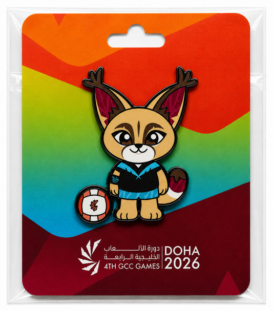 GCC '26 Games Mascot Magnet - Volleyball