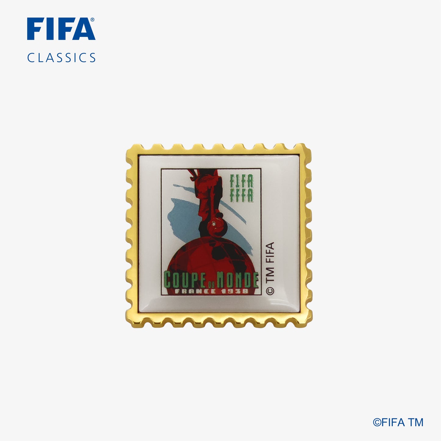 Historical Pin with FIFA classic blue package