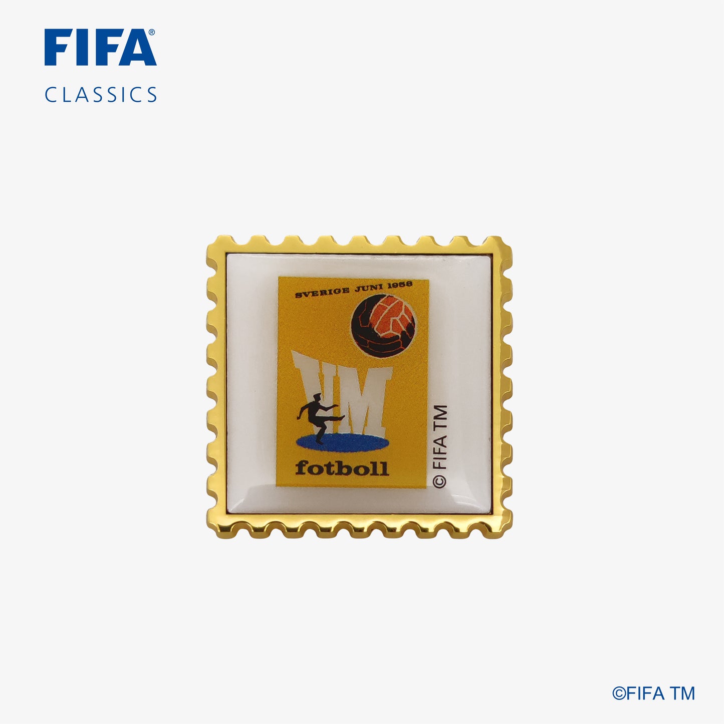Historical Pin with FIFA classic blue package