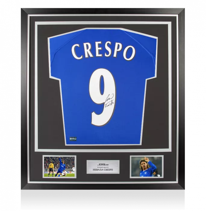 Hernan Crespo Back Signed Chelsea 2000 Home Shirt