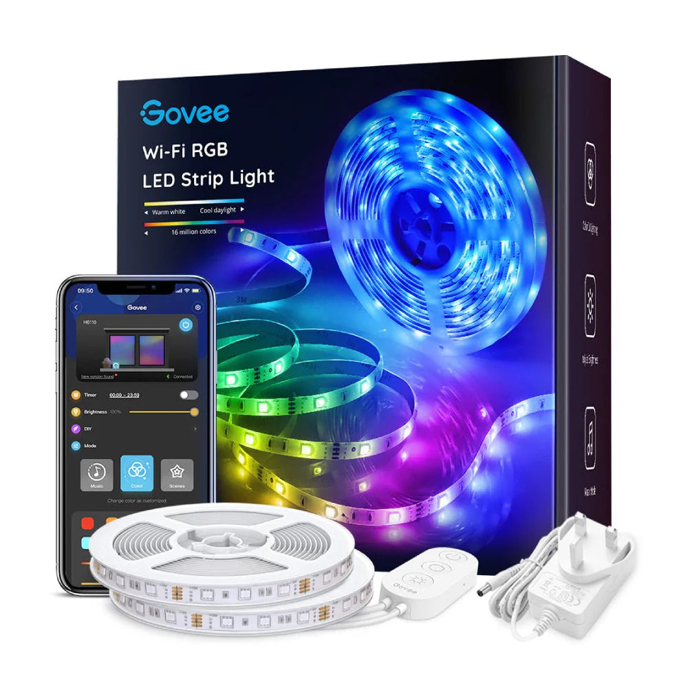 Govee Wi-Fi RGB LED Strip Lights (16.4ft × 2 Rolls)