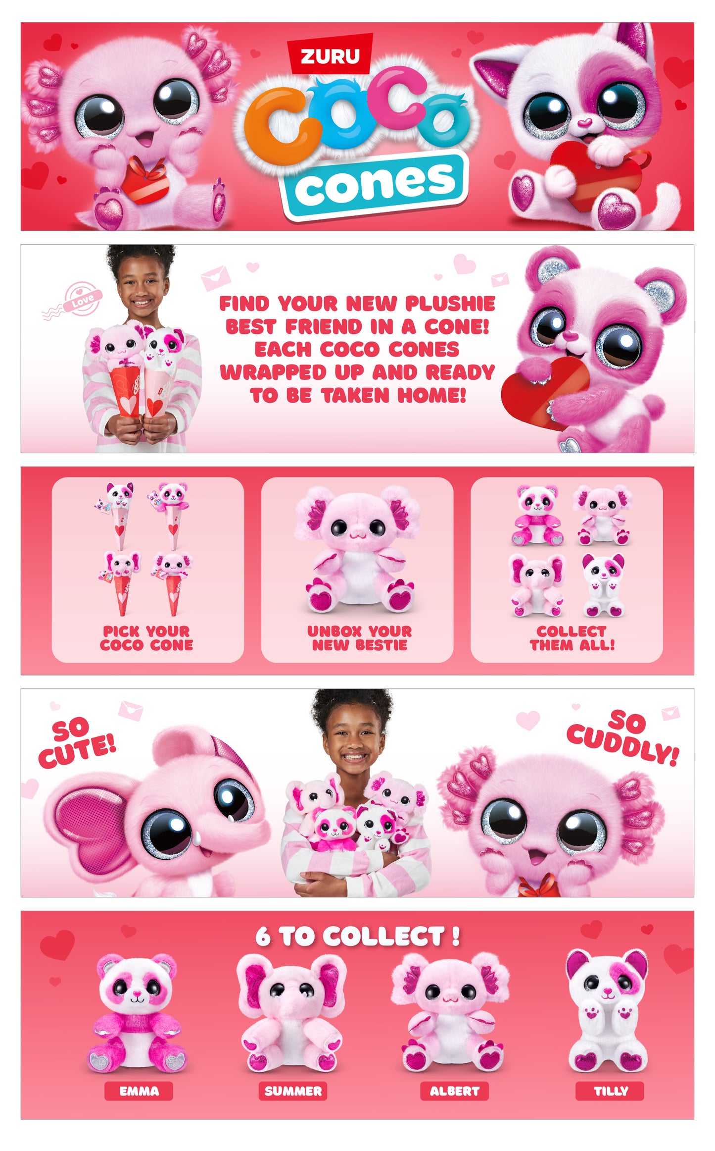 Coco Cones Valentine's Plush Toys