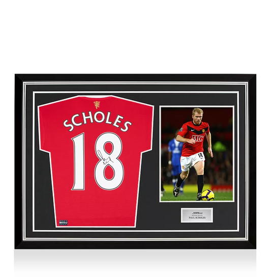 Paul Scholes Back Signed Manchester United 2021-22 Home Shirt