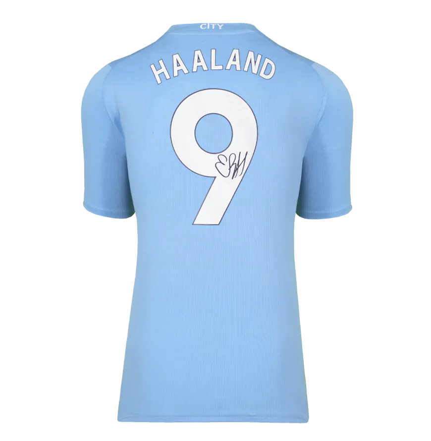 Erling Haaland Back Signed Manchester City 2023-24 Home Shirt