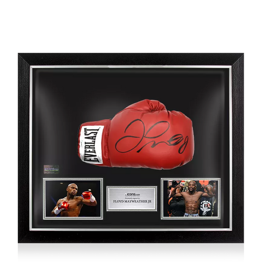 Floyd Mayweather Jr. Signed Everlast Red Boxing Glove