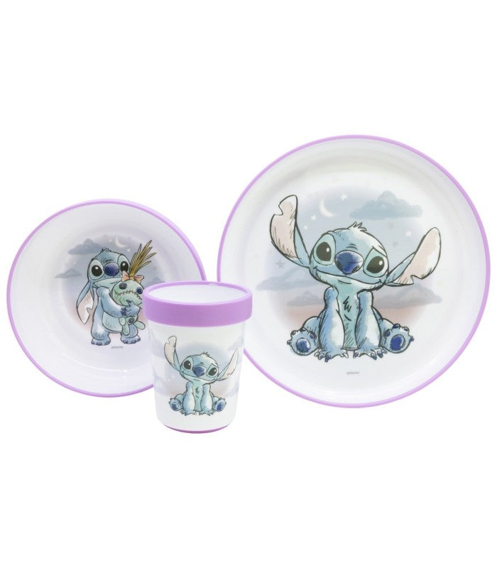 STOR TODDLER 3 PCS BICOLOR PREMIUM NON SLIP SET IN GIFT BOX STITCH CUDDLE ME