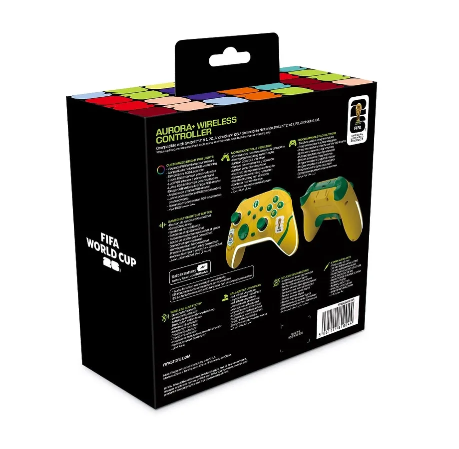 FIFA World Cup 2026™️ Official Licensed Product |  AURORA+ Wireless Controller for Switch2*&1, PC, Android and IOS - Brazil