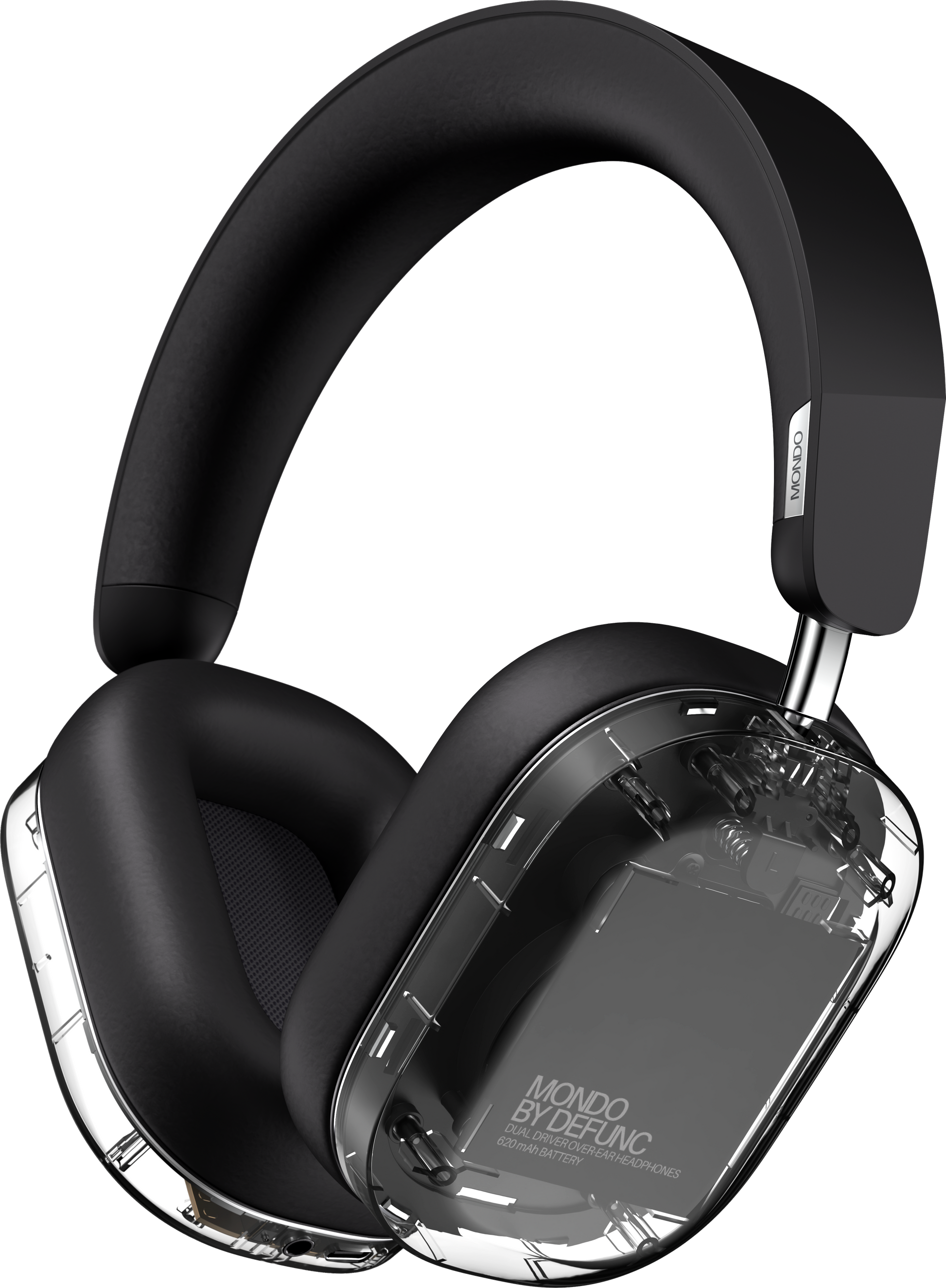 ヘッドホン MONDO BY DEFUNC Over Ear Headphones Mondo by Defunc Headphone - Over-Ear - Transparent – Q-Live